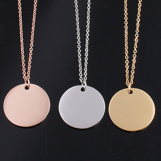 Eco-Friendly 22mm Round Titanium Steel Necklace for Women