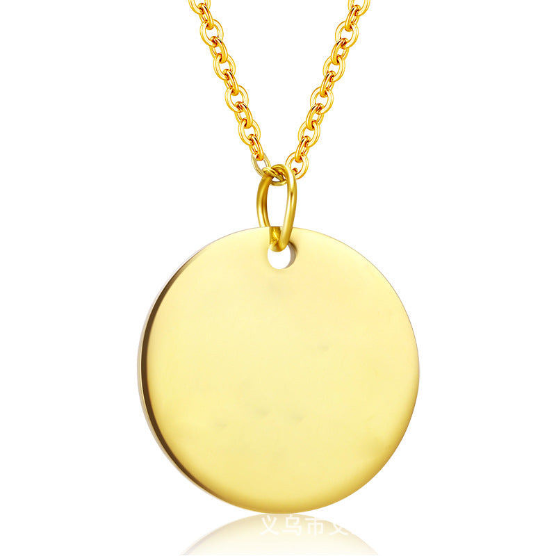 Eco-Friendly 22mm Round Titanium Steel Necklace for Women