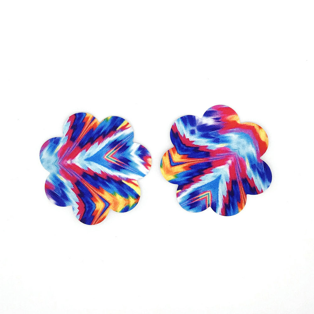 Camouflage Fire Cloud Nipple Stickers (Set of Two)