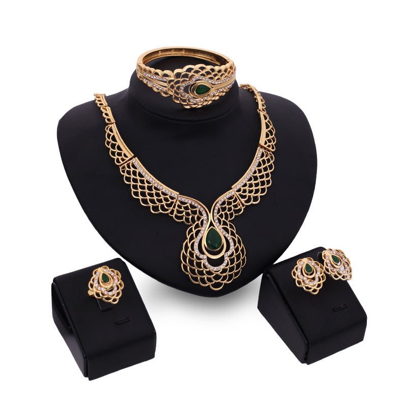 New European and American Bridal Jewelry Set (4 Pieces)