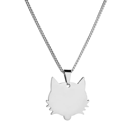 Custom Double-Sided Polished Cat Pendant Tag