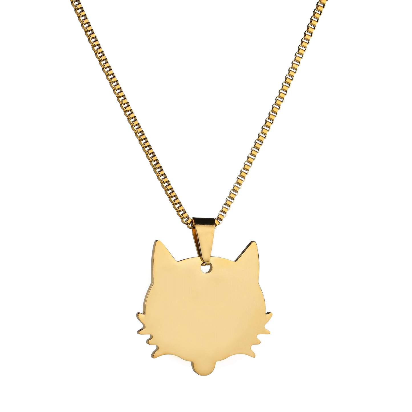 Custom Double-Sided Polished Cat Pendant Tag