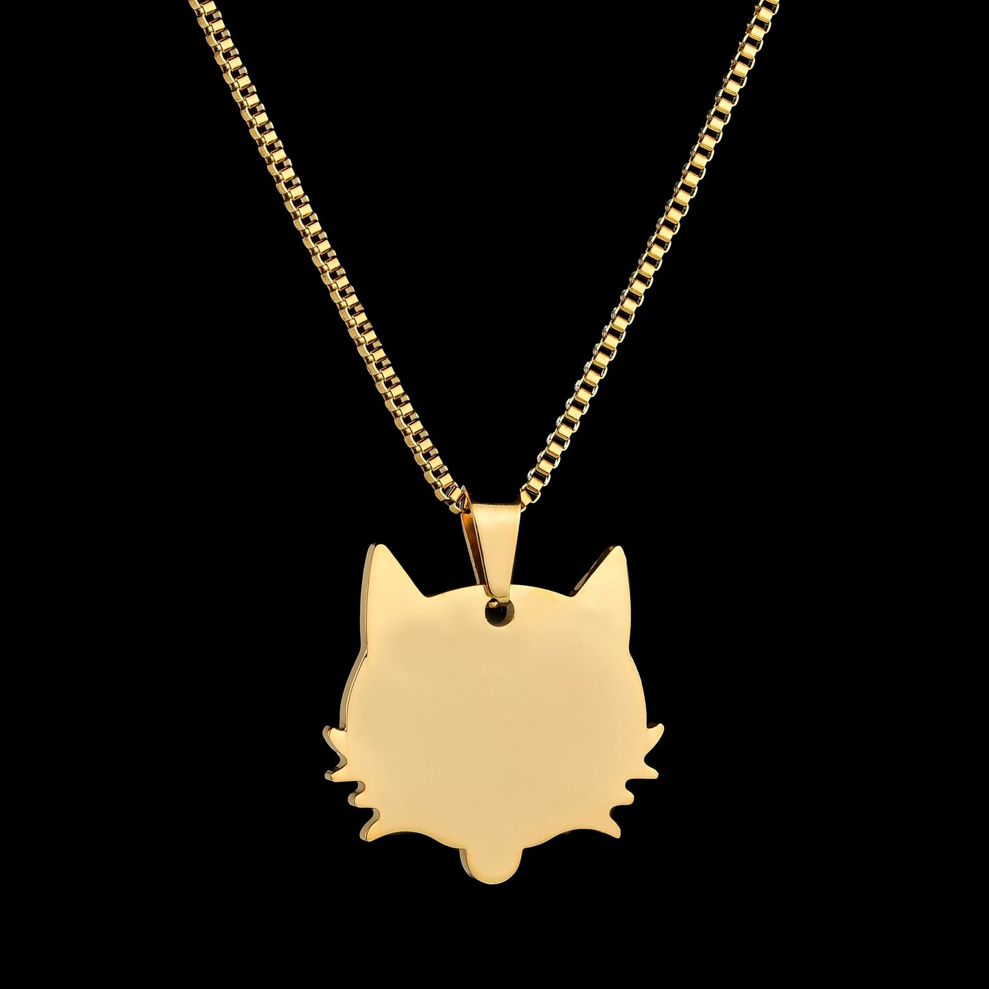 Custom Double-Sided Polished Cat Pendant Tag
