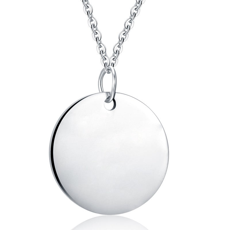 Eco-Friendly 22mm Round Titanium Steel Necklace for Women