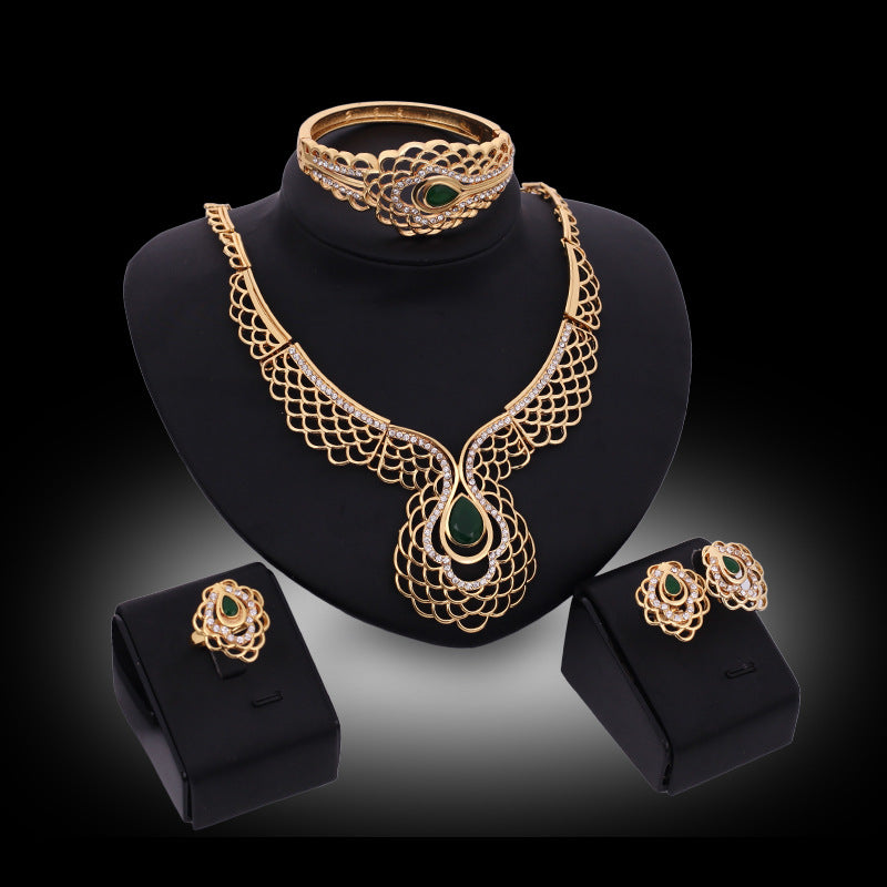 New European and American Bridal Jewelry Set (4 Pieces)