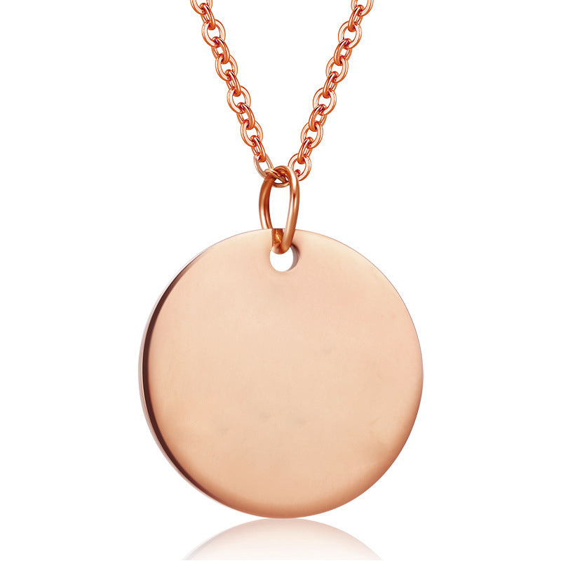 Eco-Friendly 22mm Round Titanium Steel Necklace for Women