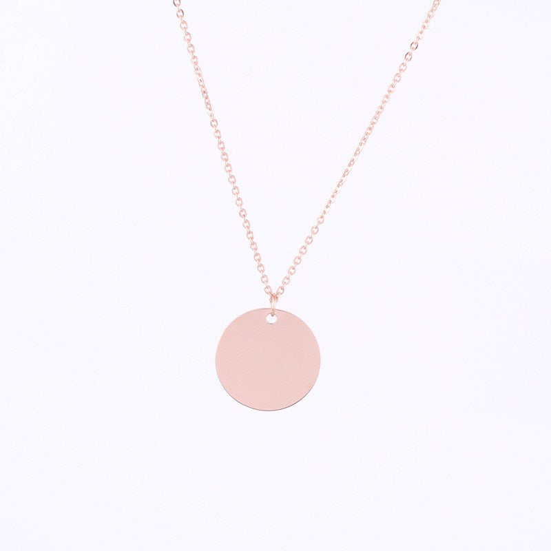 Eco-Friendly 22mm Round Titanium Steel Necklace for Women