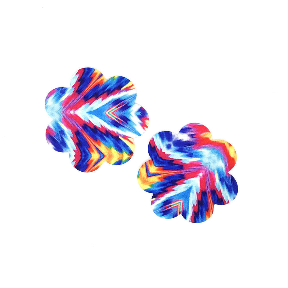 Camouflage Fire Cloud Nipple Stickers (Set of Two)