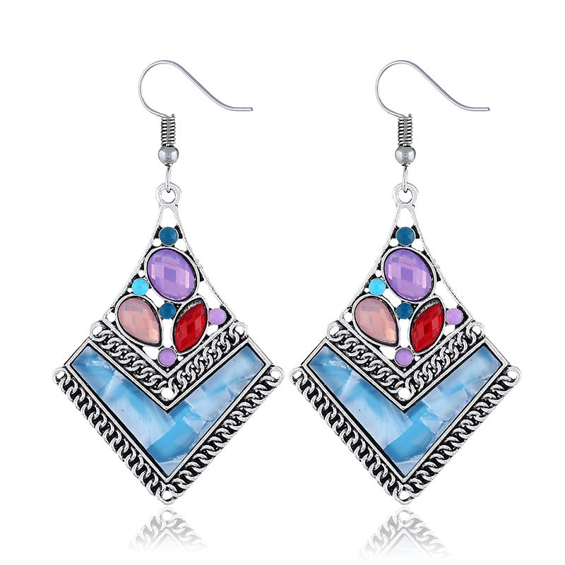 Bohemian Style Geometric Resin Earrings for Women