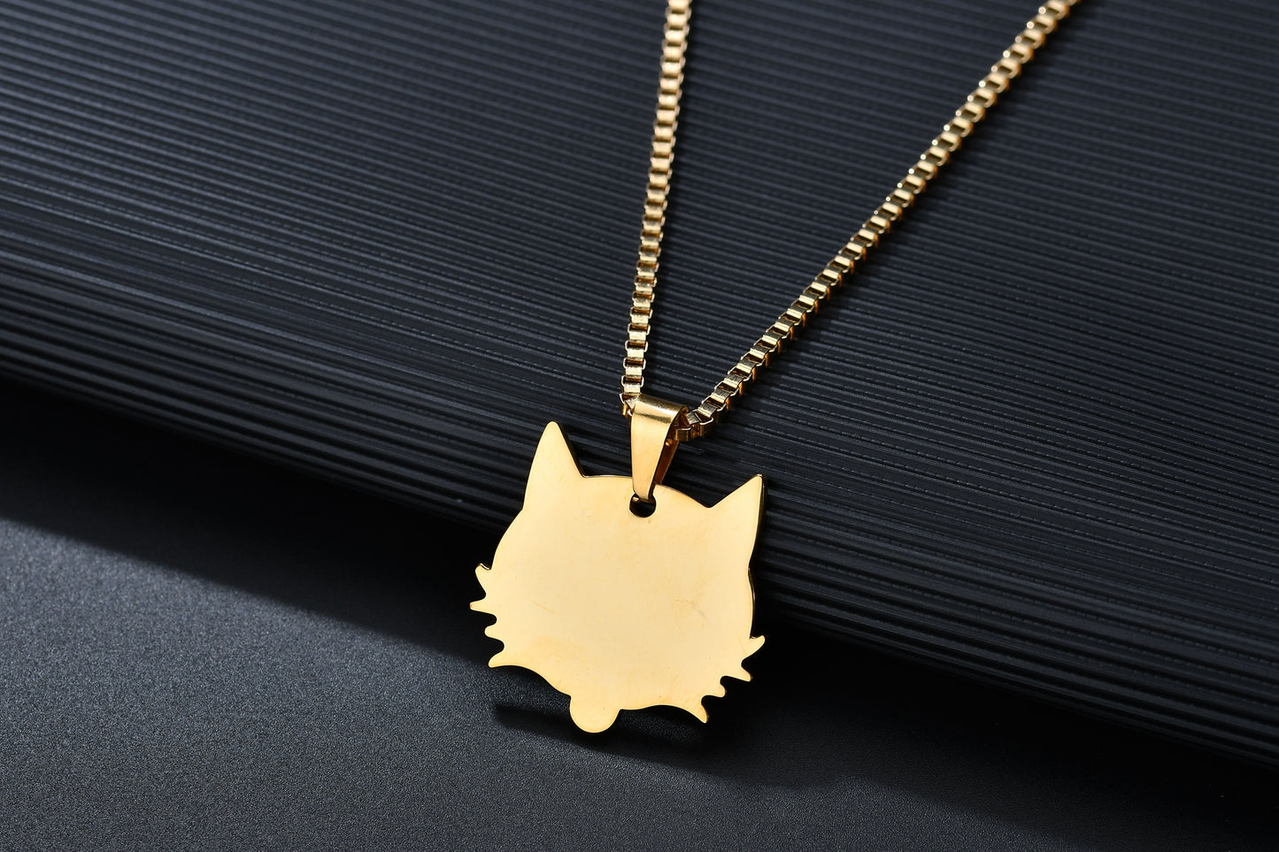 Custom Double-Sided Polished Cat Pendant Tag