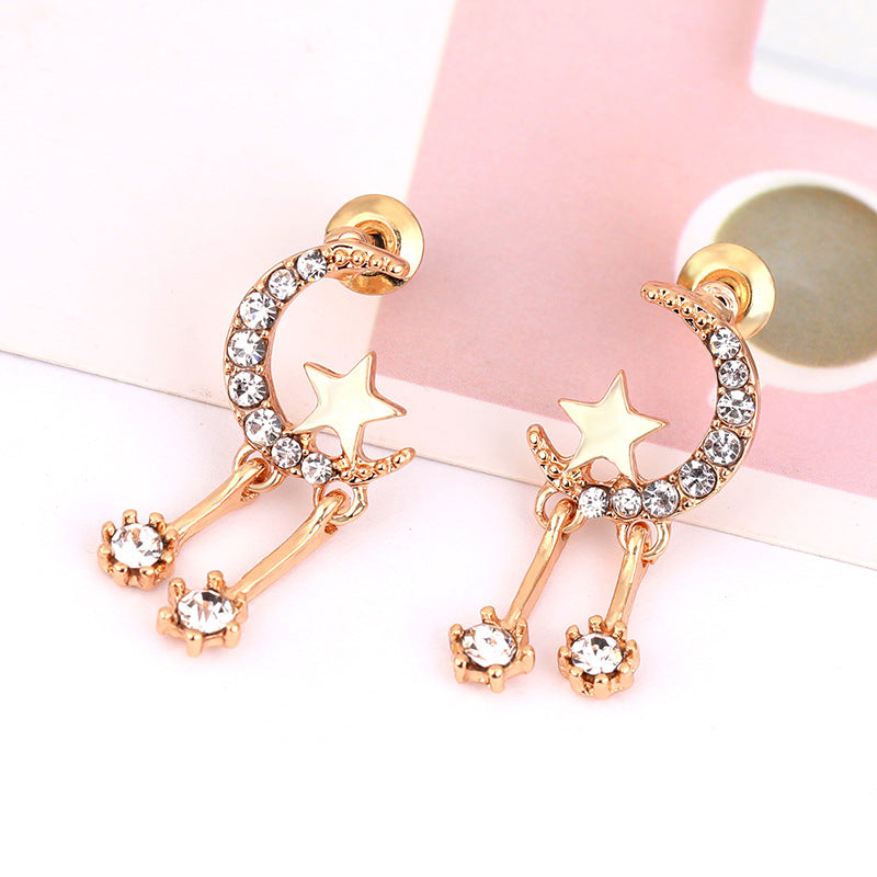 Star and Moon Earrings - Youthful Heart Design