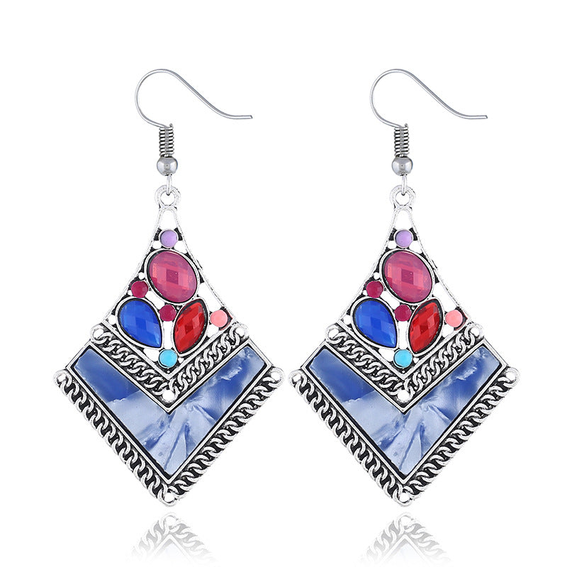 Bohemian Style Geometric Resin Earrings for Women