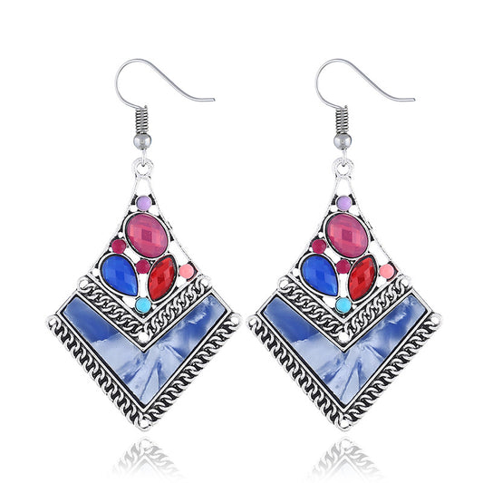 Bohemian Style Geometric Resin Earrings for Women