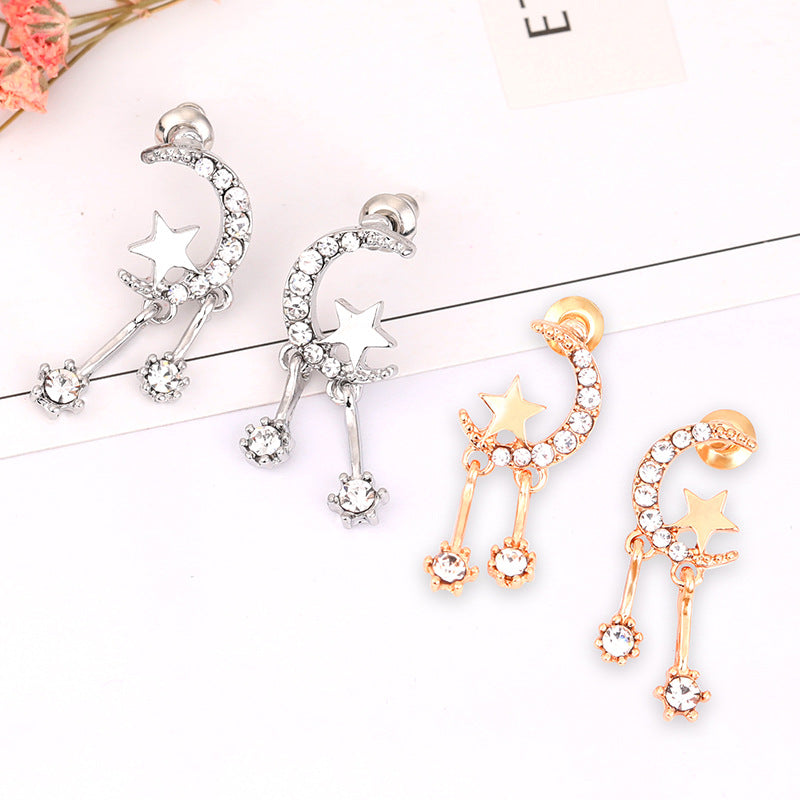 Star and Moon Earrings - Youthful Heart Design