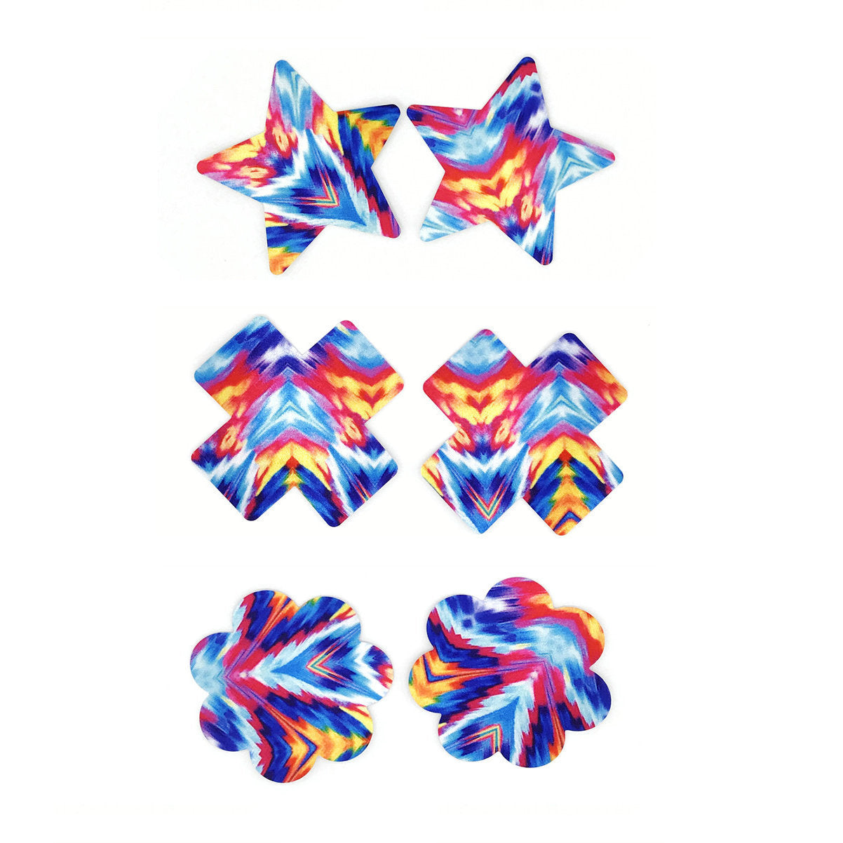 Camouflage Fire Cloud Nipple Stickers (Set of Two)