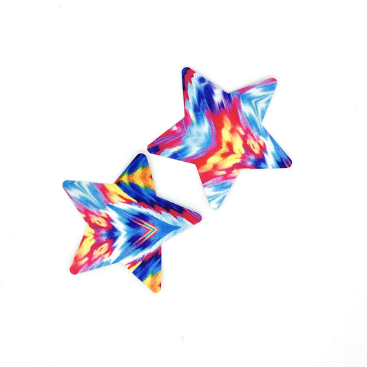 Camouflage Fire Cloud Nipple Stickers (Set of Two)