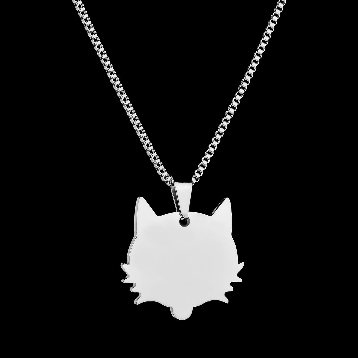 Custom Double-Sided Polished Cat Pendant Tag